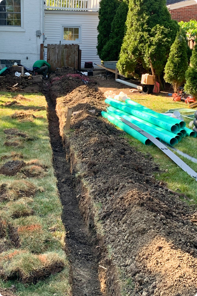 drainage and grading install