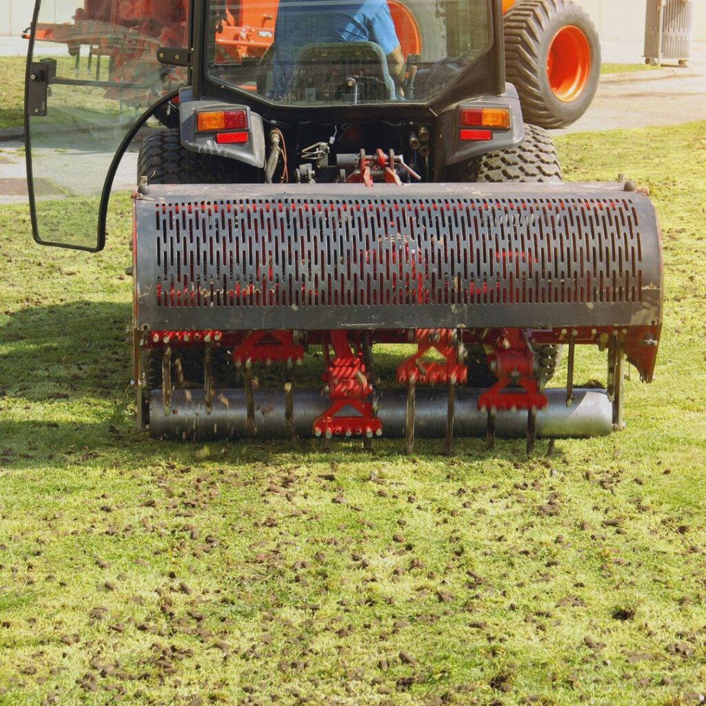 Aerator in yard