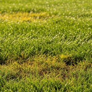 diseased grass in the summer