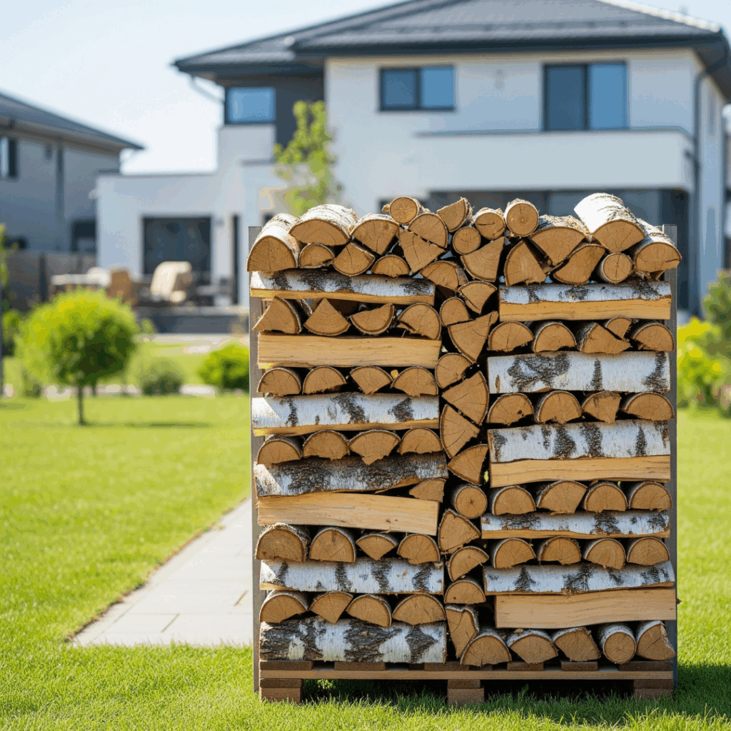 stack of birch wood