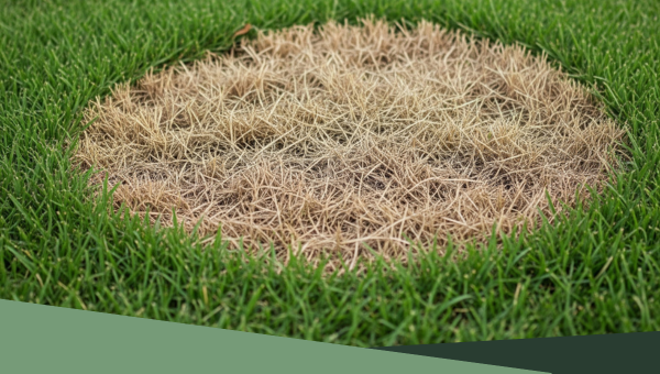 A dead patch of grass