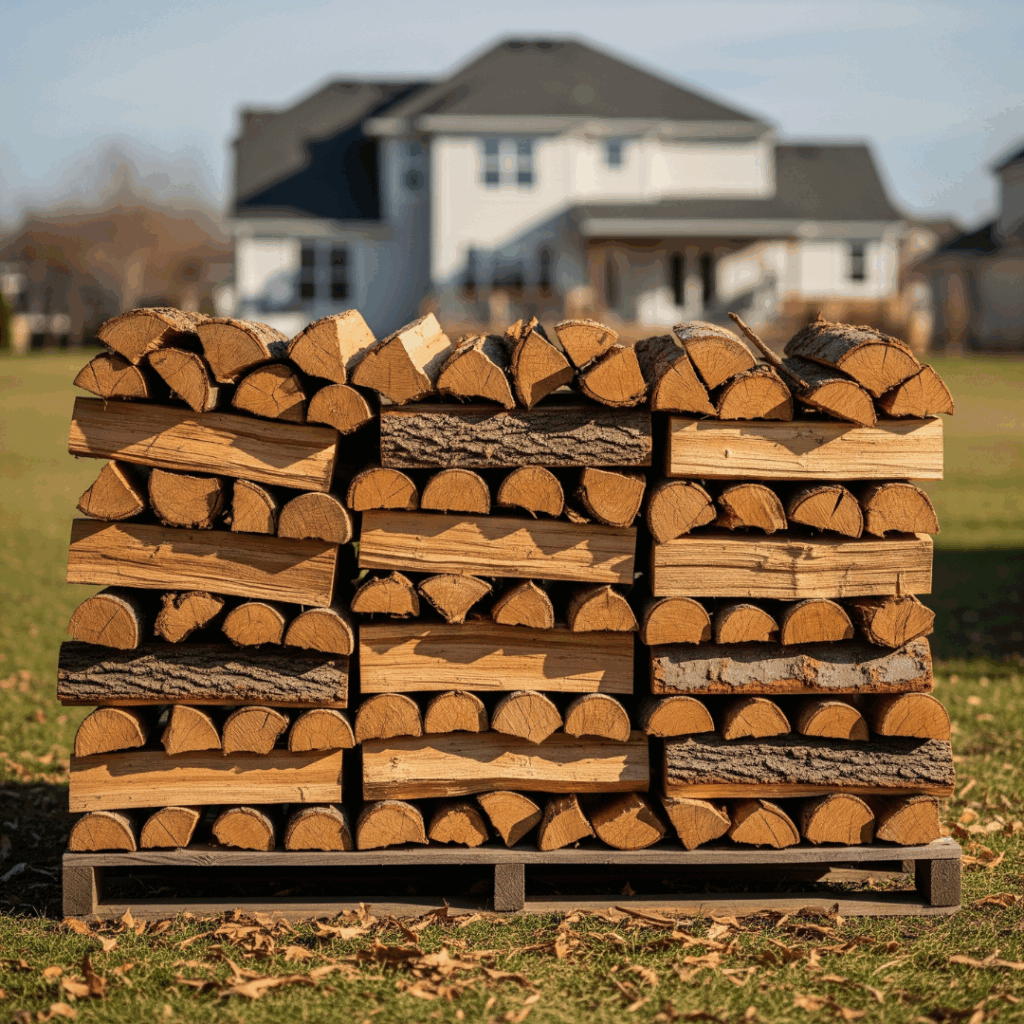 stack of oak wood