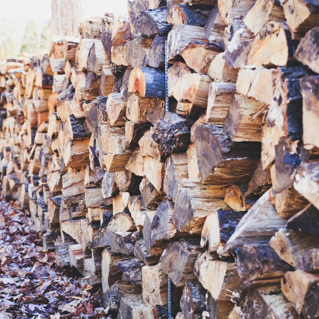 stacked firewood