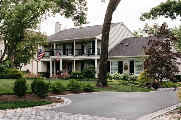 Image of a house and a yard with nice landscaping